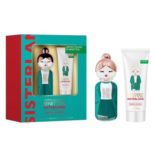 Benetton Sisterland Green Jasmine EDT 80 ml — Gift Set 2 pz