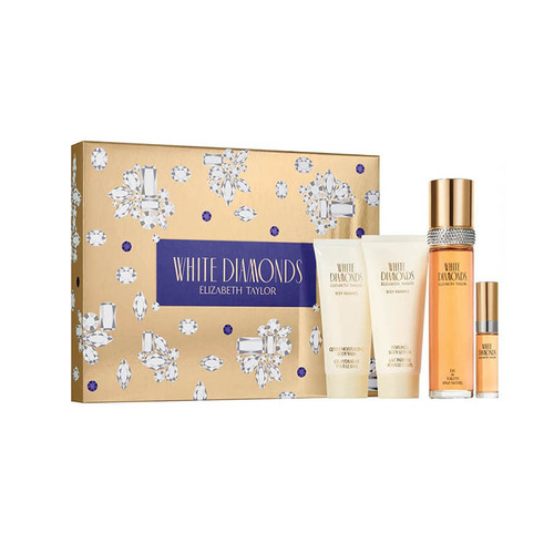 Elizabeth Taylor White Diamonds EDT 100 ml — Gift Set 4 pz