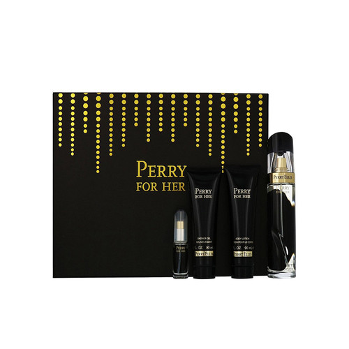 Perry Ellis Perry Black for Her — Gift Set 4 pz