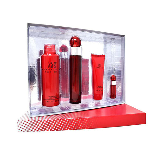 Perry Ellis 360 Red EDT 100 ml — Gift Set 4 pz