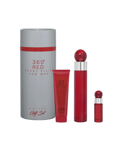 Perry Ellis 360 Red EDT 100 ml — Gift Set 3 pz
