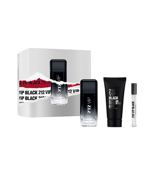 Carolina Herrera 212 VIP Black EDP 100 ml — Gift Set 3 pz