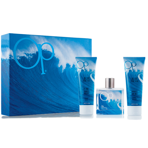 Ocean Pacific Blue For Him EDC 75 ml — Gift Set 3 pz