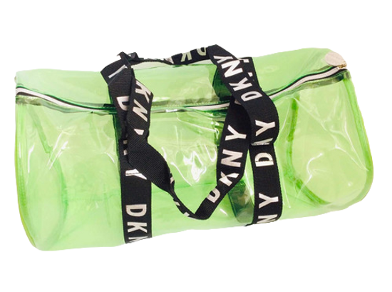 Donna Karan maleta verde transparente