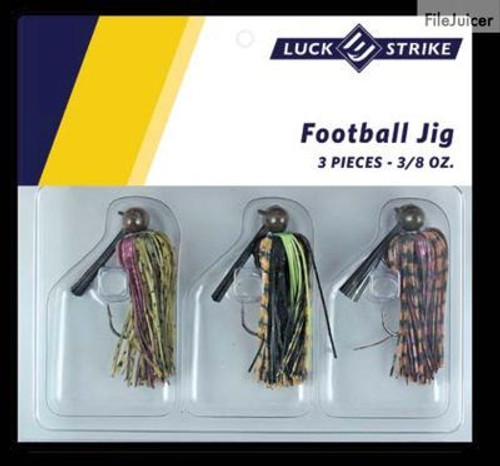 Luck E Strike Football Jig 3 pack Brown 3/8oz