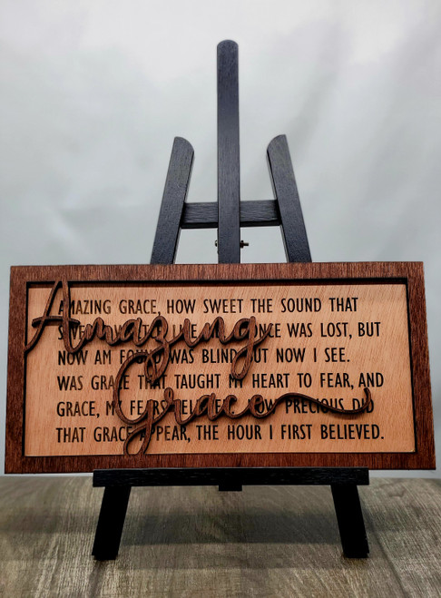 Amazing Grace 3D Wooden Frame
