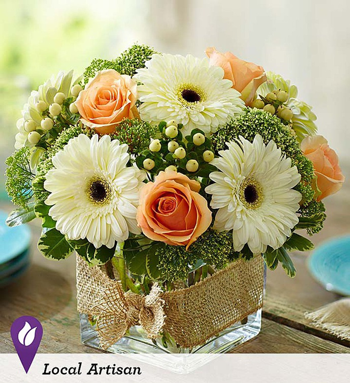 Daisies and Rose Vase