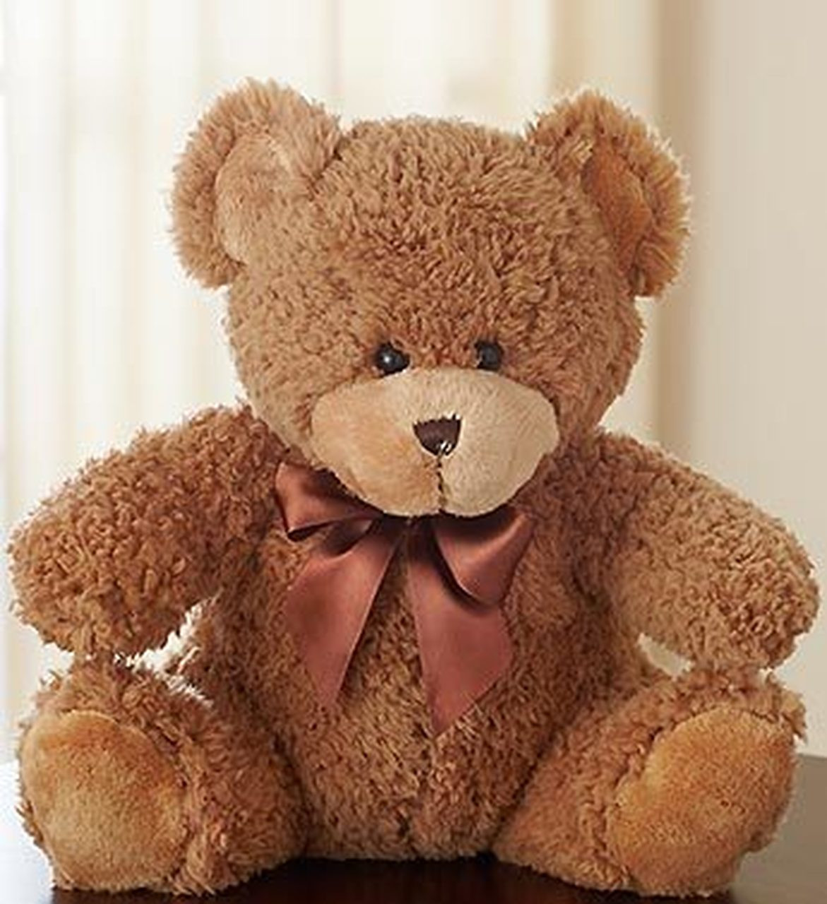 Get Well Soon Little Brown Teddy Bear Pink Flower Flowers Bears