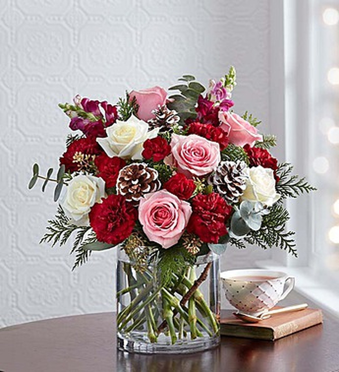 Luxurious baroque and victorian bouquet. Beautiful garden flowers