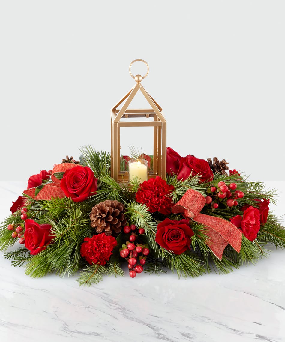 Chicago I Ll Be Home For Christmas Lantern Centerpiece For Local Chicago Delivery Cf 201