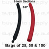 3/8" 3:1 Dual Wall Heat Shrink Tube - 6 Inch Lengths - Adhesive Lined