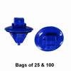 Blue Toyota Flare and Trim Retainer Clip - Interchange: Auveco 20687, Toyota 7549535010