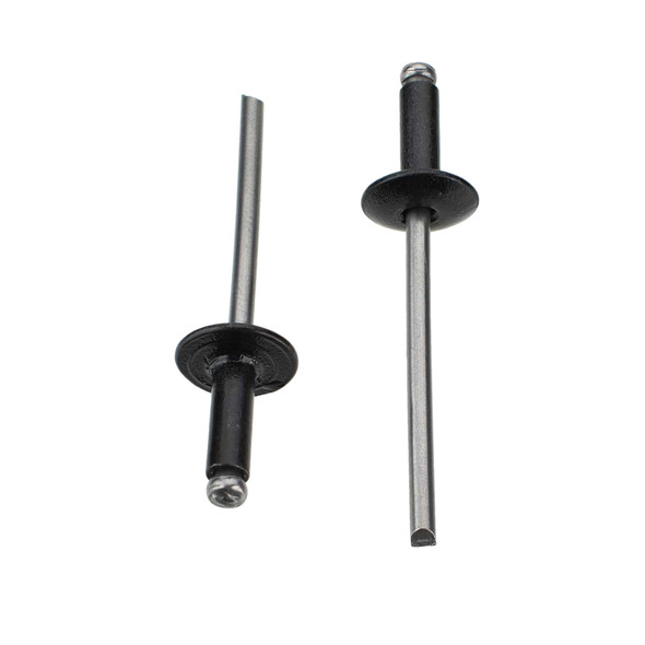 Black Aluminum & Steel Pop Rivet - 1/8" Hole - 3/8" Head - Replaces: Disco 1799 / Auveco 16834 / Ford N805759-S100