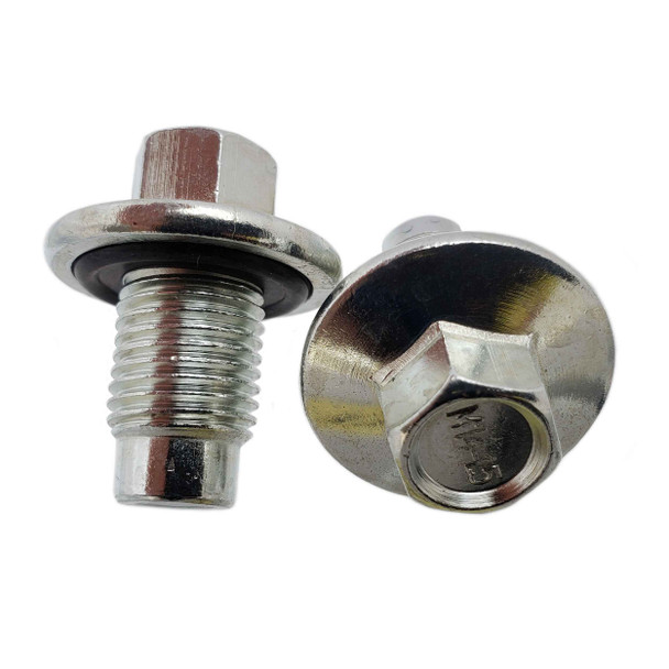 Oil Drain Plug Pilot Point M14-1.50, Head Size 13mm - Interchanges:  Dorman 090-115 / Chrysler 6506214AA / Ford F6TZ-6730-BA / Mazda LF1310404 / VW 7B0103193 / Napa 7041929