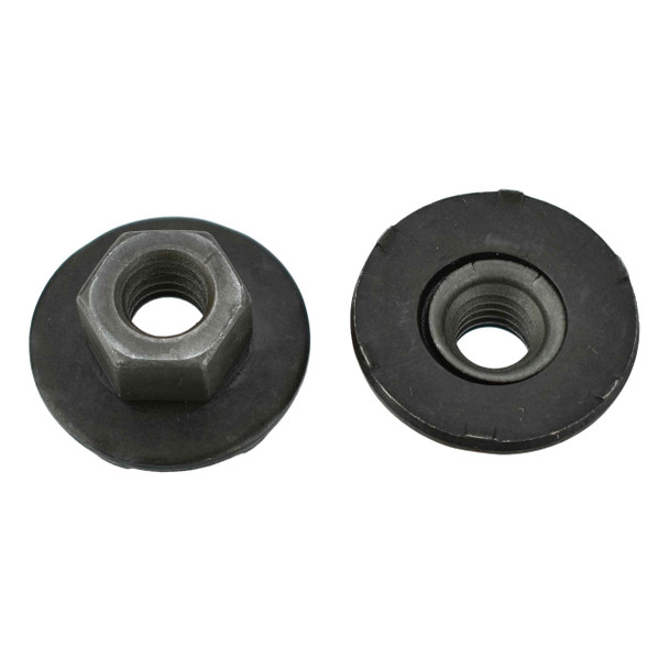 Black Hex Nut Free Spinning Washer - M6-1.0mm - 10mm Hex - 19mm Loose Washer, Replaces: Disco 5915 / Auveco 15331 / GM 11503754, 11503756 / Chrysler 6100049