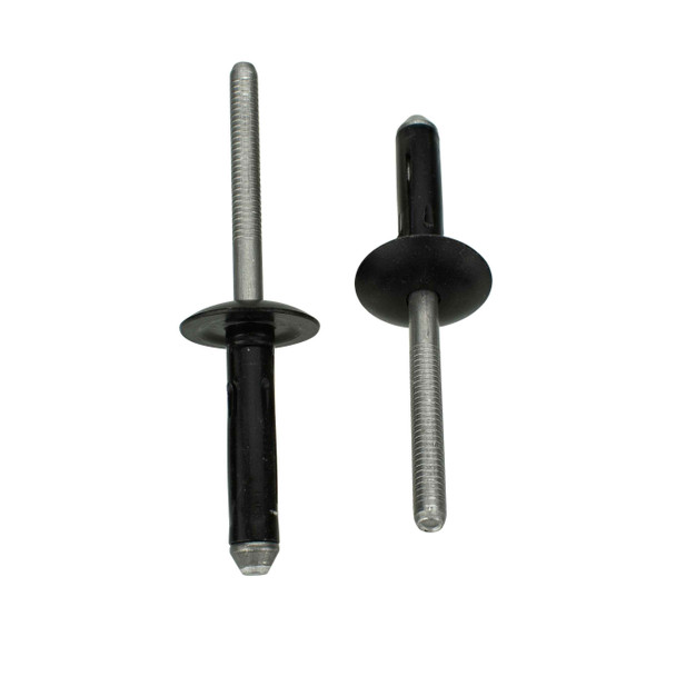 BAS02419- Chrysler / Ford Black Aluminum Split Rivets - Interchanges: Ford N806860-S100, N806830-S100, N811018-S100, Chrysler 6035201