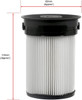 dimensions and size guide to Filter Kit for Miele TriFlex HX1 (HX FSF) Fine Dust & Pre Filters