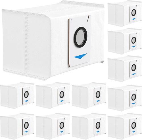 Hygieia (12 Pack) -  Dust Bags - For Ecovacs Deebot   X1 OMNI, X1 Plus, X1 Turbo, T20 OMNI, T20e OMNI, T10 Plus Robot Series