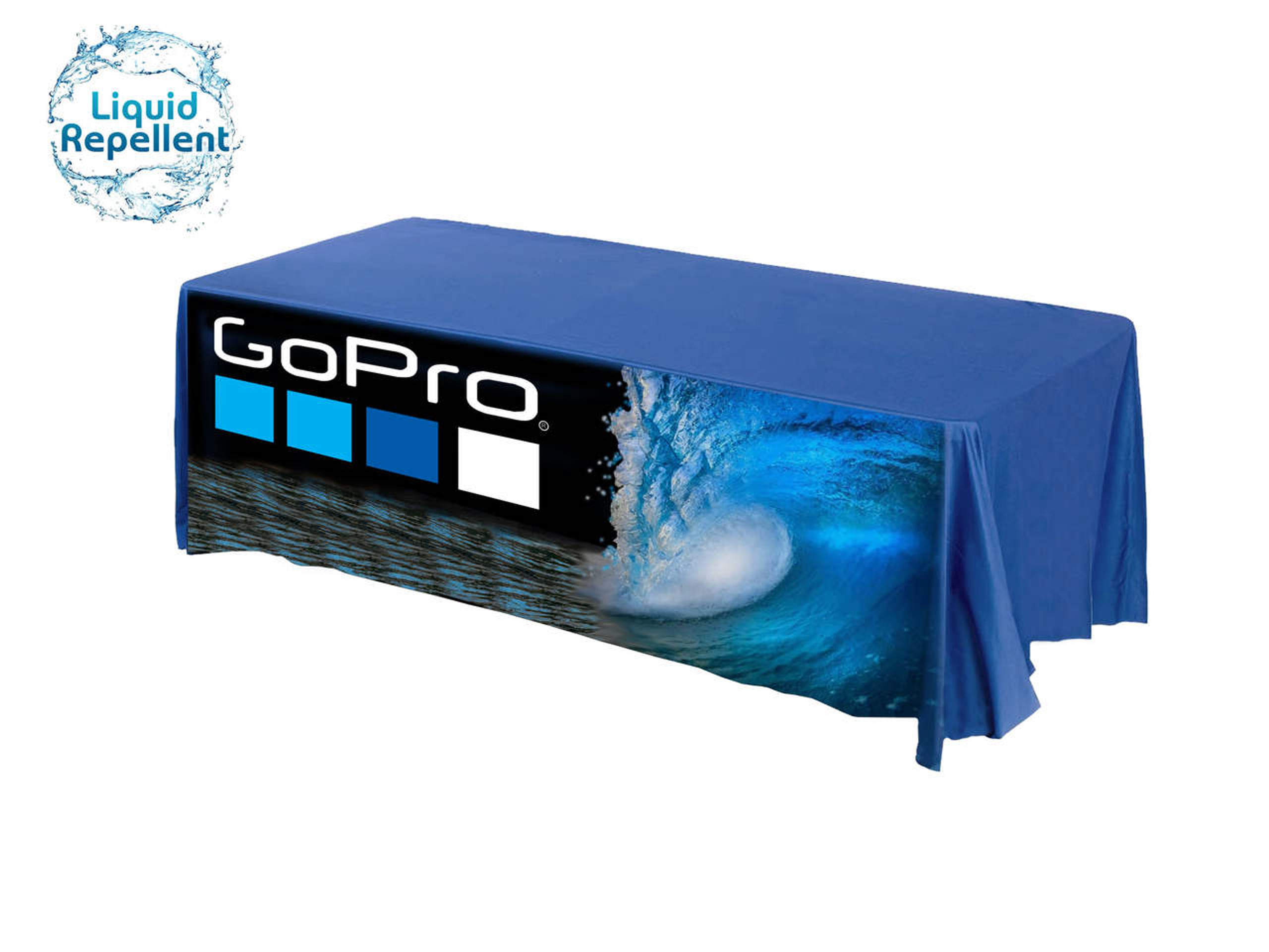 8' Table Cover Liquid Repellent Full Color Printed Logoclothz