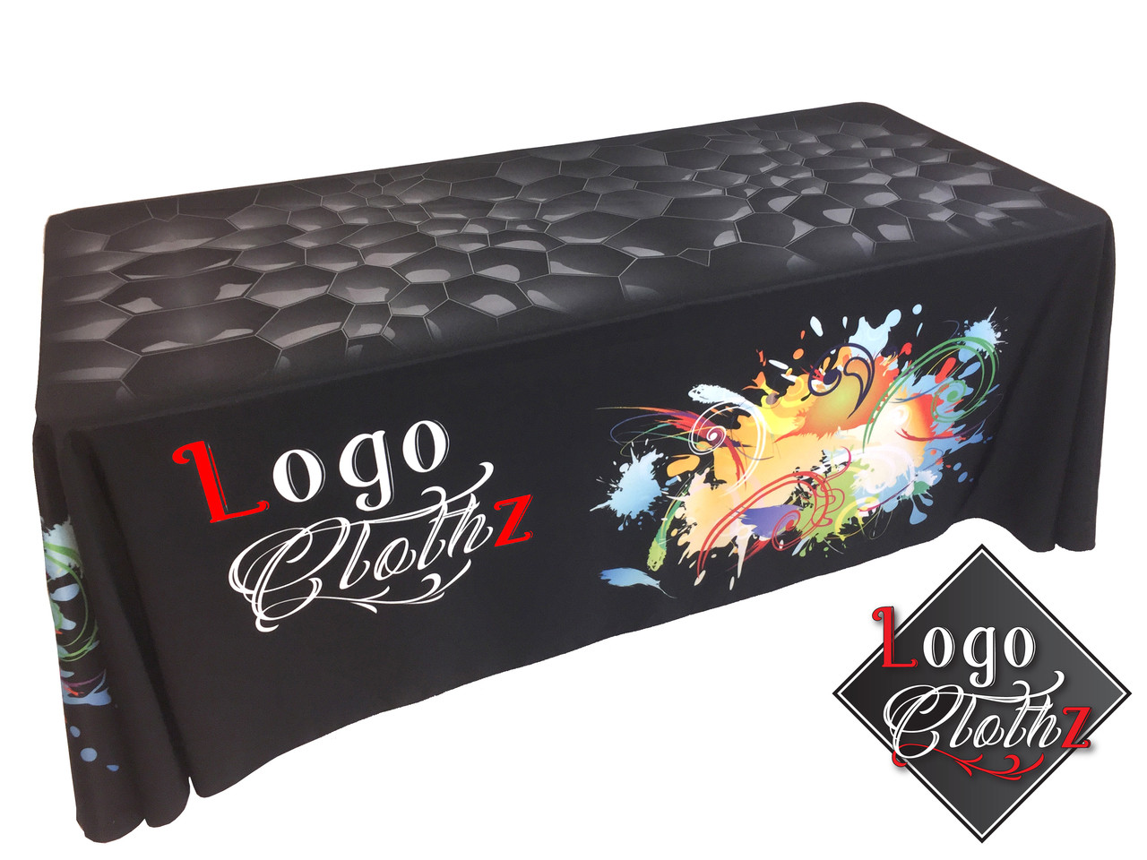 Custom Logo Tablecloths for Trade Shows & Events | USA Printed Covers ...
