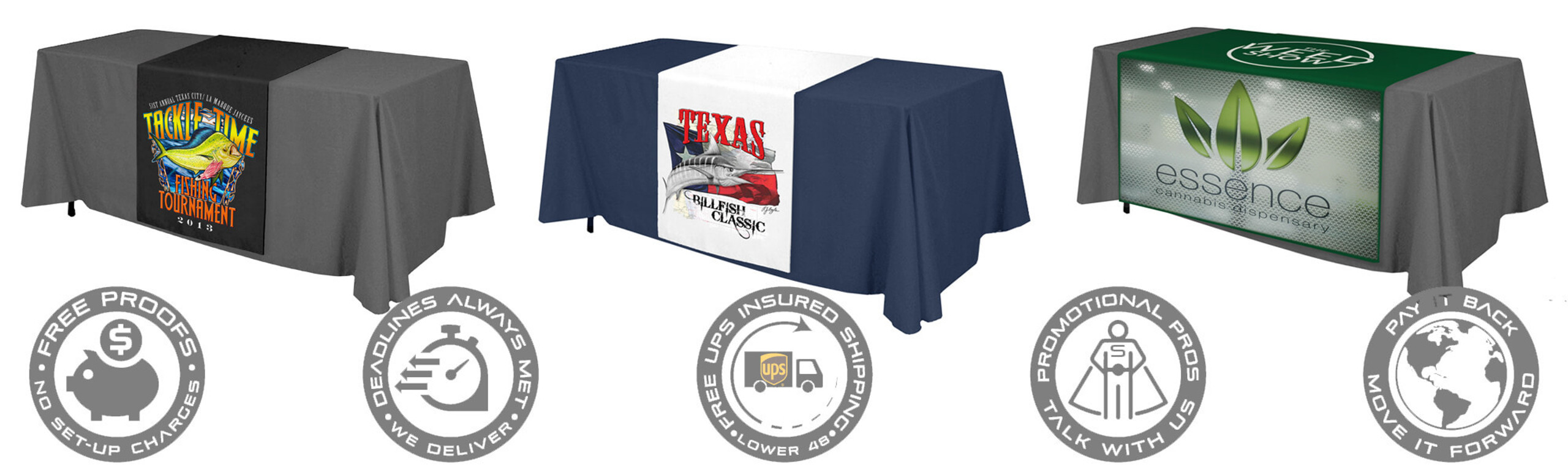 Table Runners Custom Color & Logo Personalization