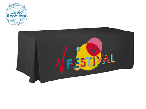 8' Custom Printed Liquid Repellent Table Throw - All Over Print