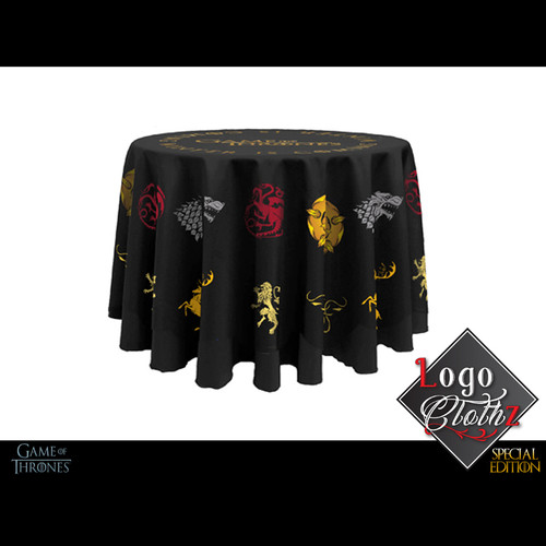 Round Custom Printed Table Covers Logo Print Logoclothz
