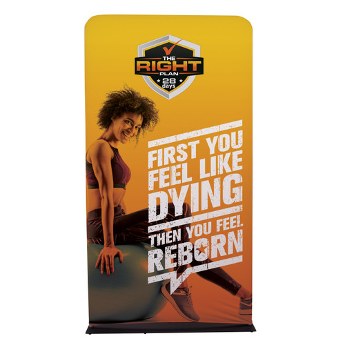 Straight on photo 4 foot wide banner display