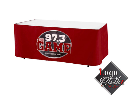 Radio Station Promotional Printed Red Table Wrap