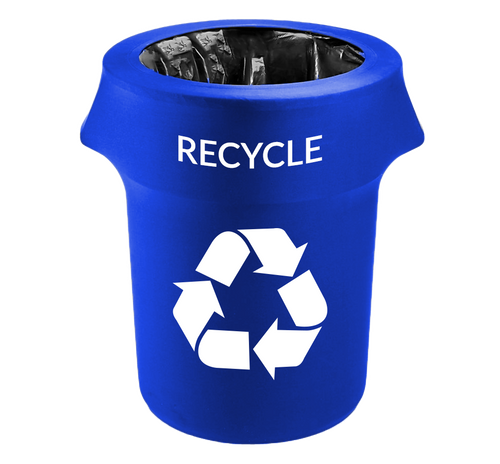 recycle trash can covers in blue or green