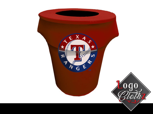 Full Color Printed 32-Gal Garbage Can red