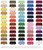 60 Fabric color selections