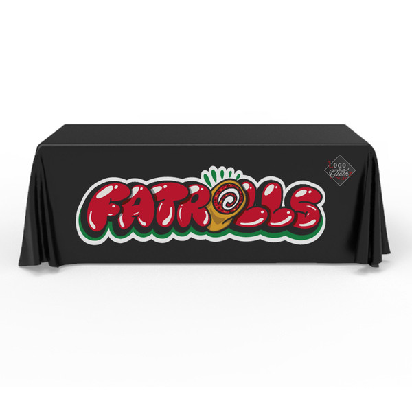 Wrinkle-Free Full Color Logo Table Throw with fatrolls logo Wrinkle-Free Full Color Logo Table Throw with fatrolls logo