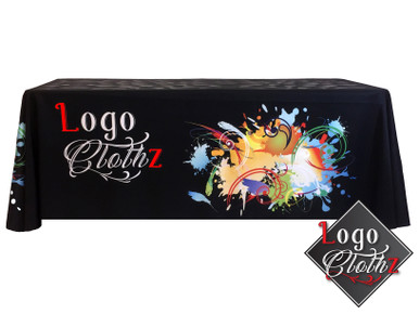 4ft custom tablecloth printed with a logo