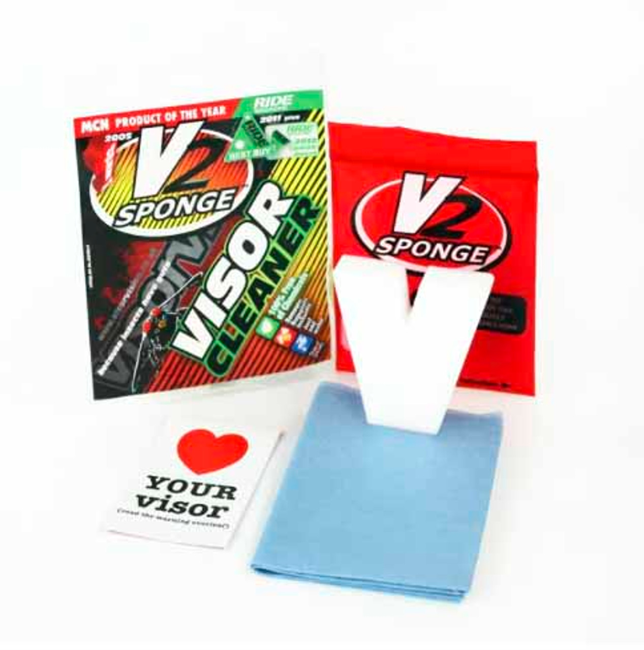 v sponge visor cleaner