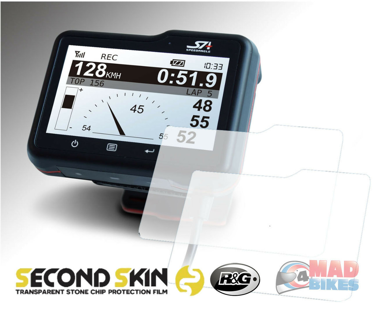 SpeedAngle 2 APEX GPS Lap timer R&G Second Skin Screen Protector