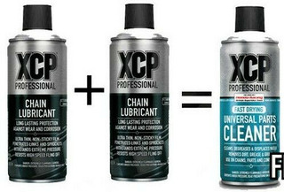 XCP Premium  Motorcycle Motorbike Chain Lube & Chain Cleaner Pack