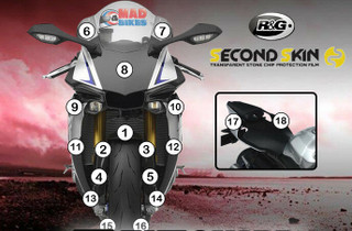 R&G Second Skin Yamaha YZF R1 M 2015 to 2019 Stone Chip Paint Protection Guard