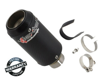 Lextek CP8C Full Carbon Motorcycle Motorbike Stubby Exhaust Silencer End Can New