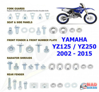 BOLT Hardware Full Plastic Fastener Kit OEM Style Yamaha YZ 125 250 2002 to 2015