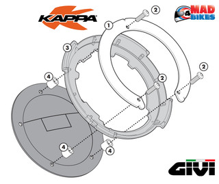 Givi Tanklock Tank Bag Mounting Flange - BF25