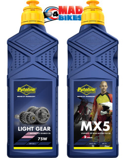 Putoline Motocross, MX Light Gear Box Oil & MX5 2 Stroke Oil KTM, YZ, RM, KX, CR