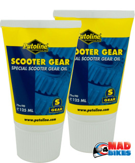 Putoline Scooter Gear Oil 75w90 Squeeze Tube Transmission Gearbox Oil, 125ml x 2