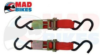 R&G RACING RATCHET STRAPS, HIGH QUALITY MOTORCYCLE / MOTORBIKE TIE DOWN STRAPS
