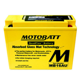 Motobatt MB16AU AGM Battery upgrade replacement for YB16AL-A2