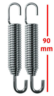 90mm Stainless Steel Swivel End Exhaust Springs X 2 (PAIR) KTM, CRF, YZ, KX, RM