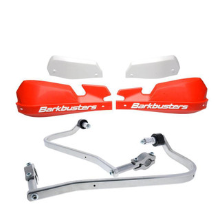 Honda CRF300 Rally Barkbusters Hand Guard Hardware Kit + VPS HandGuards in Red