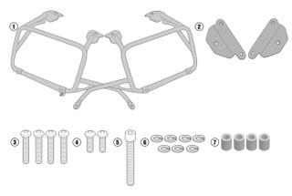 Honda CRF1100L Africa Twin & Adv Spt 2020 2021 Givi Luggage Pannier Rack PLO1178