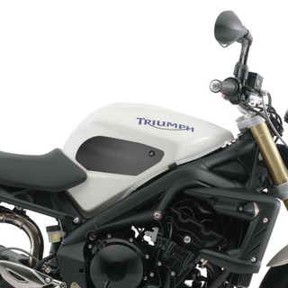 Triumph 675 Street Triple 06-12 Eazi-Grip Streamline Tank Grip Traction Pads black on the bike