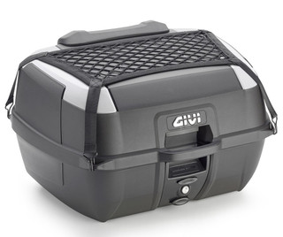 Givi B45 Top Box B45+ with Mounting Plate, Backrest and Cargo Net Monolock 45L